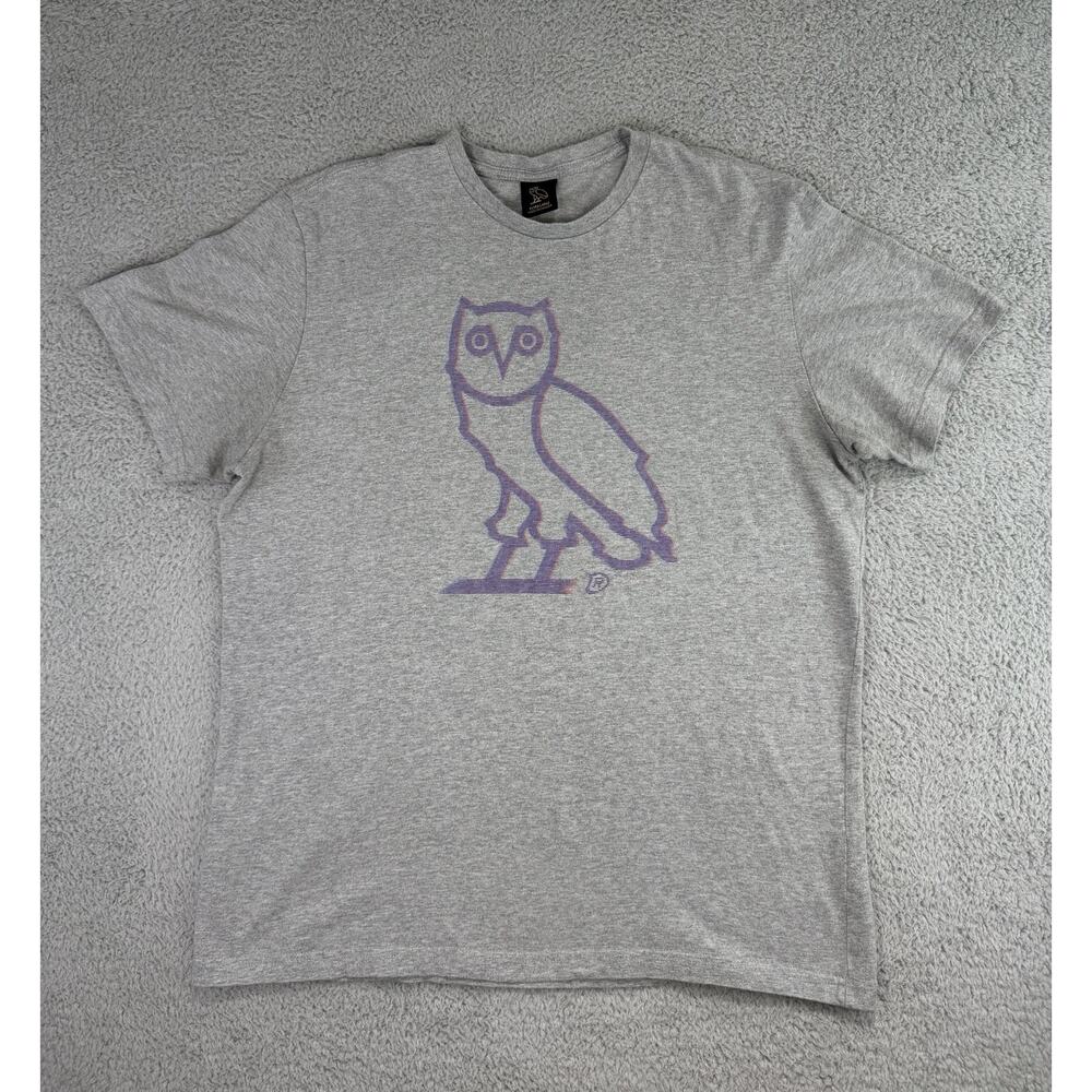 OVO October Very Own Shirt Drake Short Sleeve Owl Grey Men’s XL